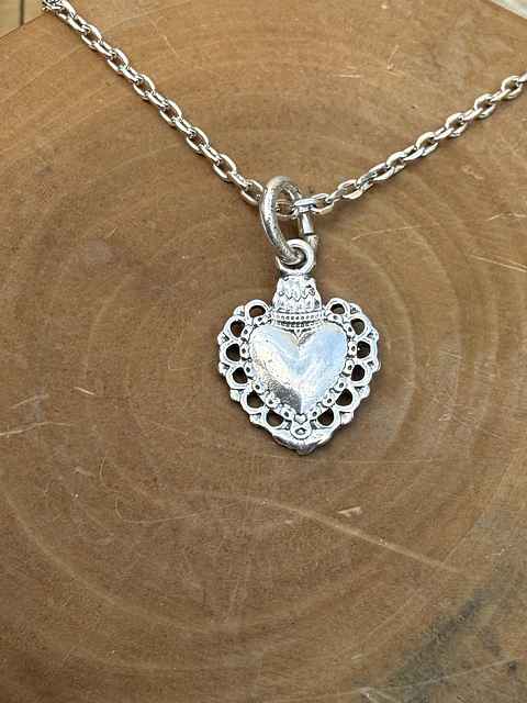 Medalla Corazón Coronado de Plata 950