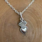 Medalla Corazón Plantita de Plata 950 - Miniatura 1