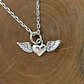 Medalla Corazón con Alas de Plata 950 - Miniatura 1