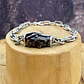 Pulsera de cadena gruesa de plata 950 con Meteorito de Sykhote-Alin - Miniatura 1