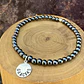 Pulsera elástica Gracias de Plata 950 con mostacillas de piedras - Miniatura 4