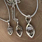  Colgante Ojiva de 1,5cm de plata 950 con Cuarzo Diamante Herkimer - Miniatura 3