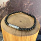 V Pulsera elástica Tubo Delgado de plata 950 con líneas y Piedras de 4mm - Miniatura 3