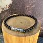 V Pulsera elástica Tubo Delgado de Plata 950 Martillado y Piedras de 4mm - Miniatura 2