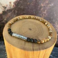 V Pulsera elástica Tubo Delgado de Plata 950 Martillado y Piedras de 4mm - Miniatura 3