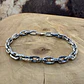 V Pulsera de cadena de Plata 950 de eslabónes gruesos y  martillados - Miniatura 1