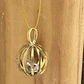 Colgante jaula esfera de Bronce Herkimer  - Miniatura 2