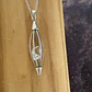 Colgante Jaulita de plata 950 y Cuarzo Diamante Herkimer - Miniatura 1