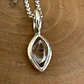  Colgante Ojiva de 1cm de plata 950 con Cuarzo Diamante Herkimer  - Miniatura 1