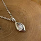  Colgante Ojiva de 1,5cm de plata 950 con Cuarzo Diamante Herkimer - Miniatura 1