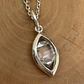  Colgante Ojiva de 2cm de plata 950  con Cuarzo Diamante Herkimer  - Miniatura 1