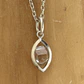  Colgante Ojiva de 2cm de plata 950  con Cuarzo Diamante Herkimer  - Miniatura 2