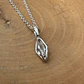 Colgante mini Jaulita octoedro de plata 950 con Cuarzo Diamante Herkimer  - Miniatura 1