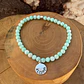 Pulsera elástica con medalla Alegría de  Plata 950 con mostacillas de piedras  - Miniatura 3