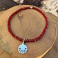 Pulsera elástica con medalla Alegría de  Plata 950 con mostacillas de piedras  - Miniatura 5