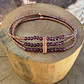 Pulsera elástica de 3 corridas de mostacillas de Cobre y piedras - Miniatura 3