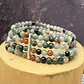 Pulsera elástica 4 hileras de piedra de 4mm y plata 950 - Miniatura 4