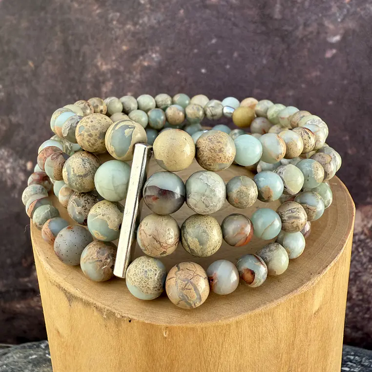 Pulsera elástica 4 hileras de piedra de 6mm  1