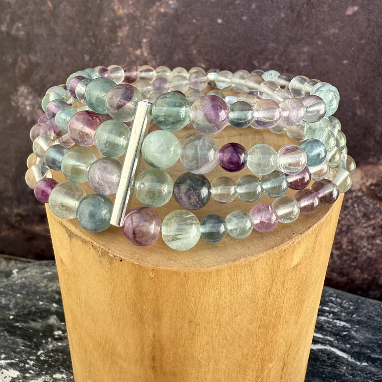 Pulsera elástica 4 hileras de piedra de 6mm  3