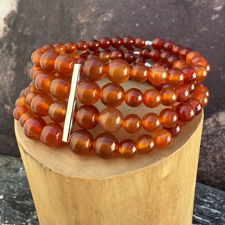 Pulsera elástica 4 hileras de piedra de 6mm  4