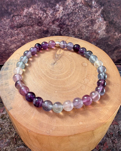 Pulsera elástica de mostacillas de piedras 
