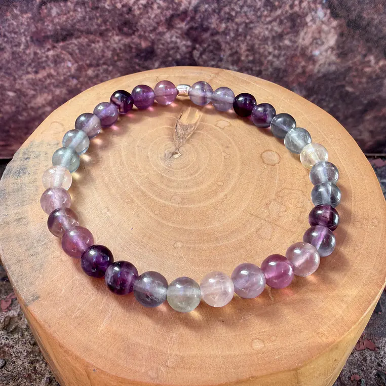 Pulsera elástica de mostacillas de piedras  2