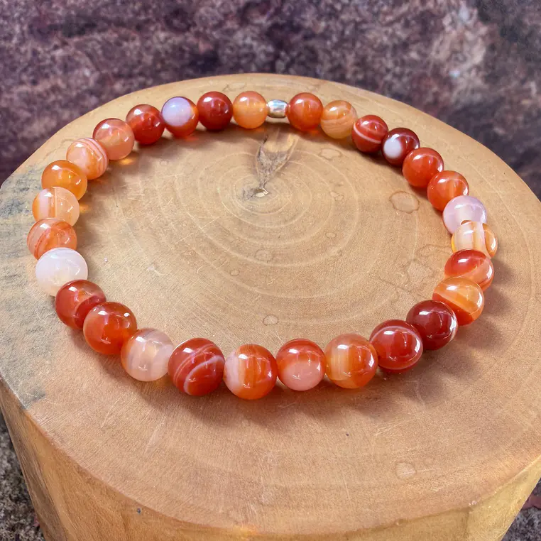Pulsera elástica de mostacillas de piedras  4