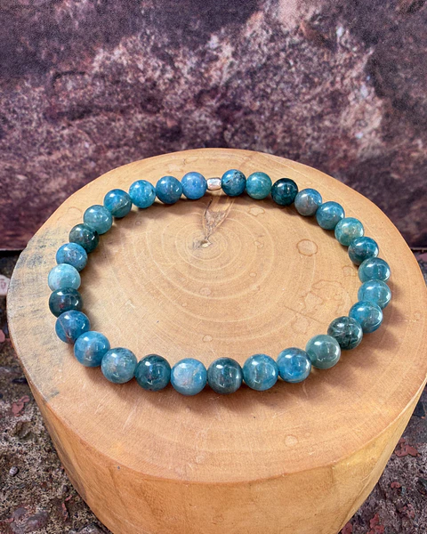 Pulsera elástica de mostacillas de piedras 