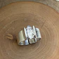 Anillo recto de plata 950 y Cuarzo Diamante Herkimer - Miniatura 2