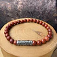 Pulsera elástica Tubo Grueso texturado de Plata 950 y  Piedras de 6mm - Miniatura 1