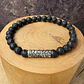 Pulsera elástica Tubo Grueso texturado de Plata 950 y  Piedras de 6mm - Miniatura 4