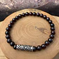 Pulsera elástica Tubo Grueso texturado de Plata 950 y  Piedras de 6mm - Miniatura 2
