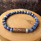 Pulsera elástica Tubo Grueso texturado de Cobre y Piedras de 6mm - Miniatura 2