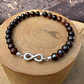 Pulsera elástica con infinito de plata 950 y piedras de 6mm - Miniatura 2