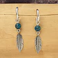 Aros con  Plumas chicas de Plata 950 y Piedras - Miniatura 2