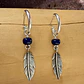 Aros con  Plumas chicas de Plata 950 y Piedras - Miniatura 3
