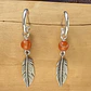 Aros con  Plumas chicas de Plata 950 y Piedras - Miniatura 1