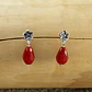 Aros con Florcita de plata 950 y Piedras  - Miniatura 2