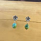 Aros con Florcita de plata 950 y Piedras  - Miniatura 1