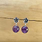 Aros con Florcita de plata 950 y Piedras  - Miniatura 3