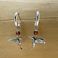 Aros argolla y Colibrí en volumen de plata 950 con piedras  - Miniatura 1