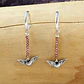 Aros argollas y corazón alado de plata 950 y mostacillas de piedras  - Miniatura 1