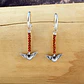 Aros argollas y corazón alado de plata 950 y mostacillas de piedras  - Miniatura 2
