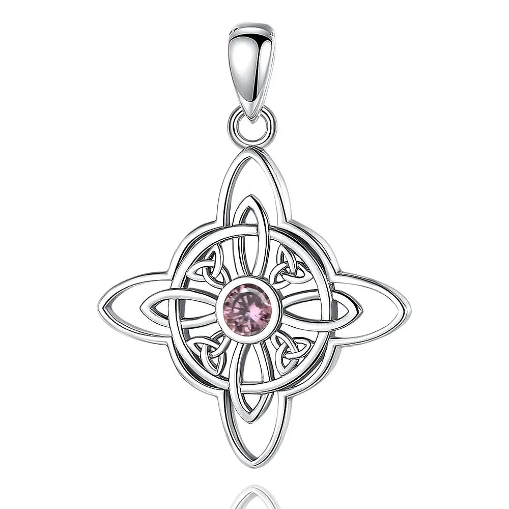 Colgante nudo de bruja con piedra Francia en plata fina 925 1