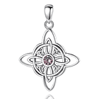 Colgante nudo de bruja con piedra Francia en plata fina 925 1