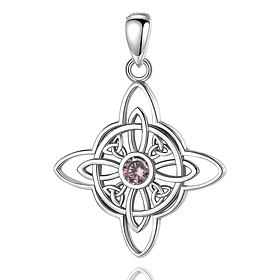 Colgante nudo de bruja con piedra Francia en plata fina 925