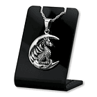 Colgante de dragón y luna en plata fina 925 1