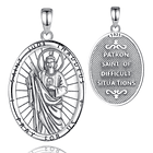 Colgante medalla san judas Tadeo, en plata 1