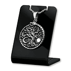 Colgante de serpiente con sol y luna en plata fina 925 1