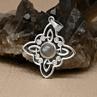 Colgante nudo de bruja piedra labradorita en plata fina 2